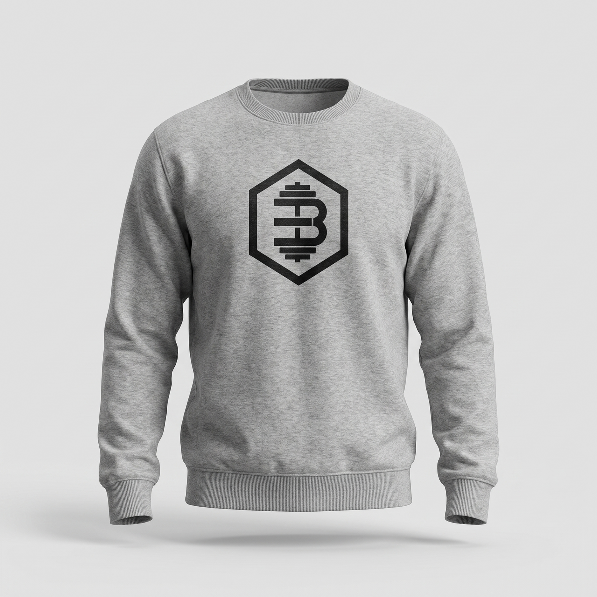 GymBase Icon Crewneck — Heather Grey